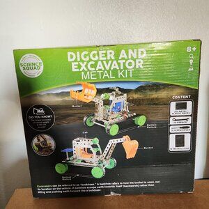 NEW SCIENCE SQUAD Metal Excavator Digger building kit CRAFT DIY BUILD Engineerin